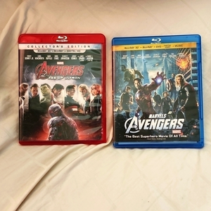 Avengers and Avengers Age of‎ Ultron Blu-ray and DVD Discs